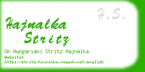 hajnalka stritz business card